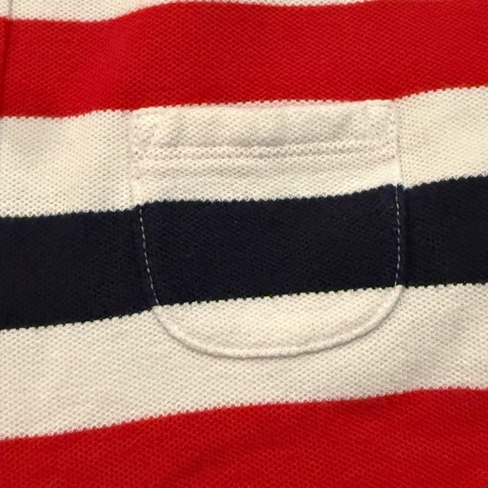 JANIE AND JACK Boys 12-18M One Piece Striped Long Sleeve Romper With Dog Emblem